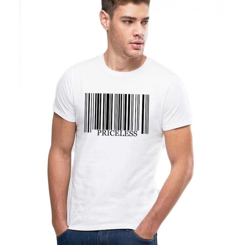 Бяла мъжка тениска - Безценно THEICONIC