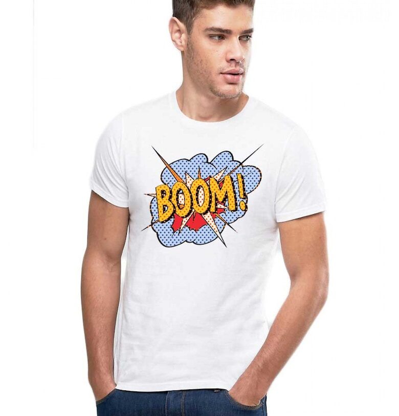 Бяла мъжка тениска - Бум THEICONIC