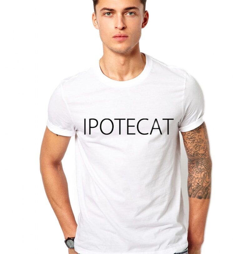 Бяла мъжка тениска - Ипотека THEICONIC
