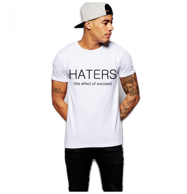 Бяла мъжка тениска - Хейтъри THEICONIC