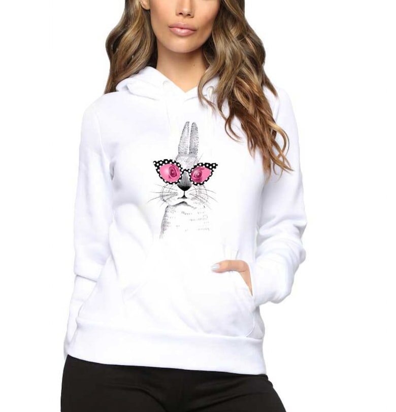 Бяло дамско худи - Bunny Fashion THEICONIC