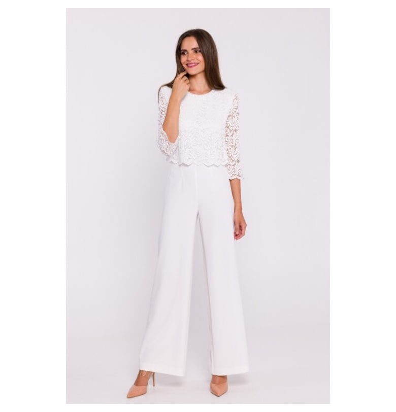 Гащеризон с широки панталони и дантелена горна част -  - - Stylove