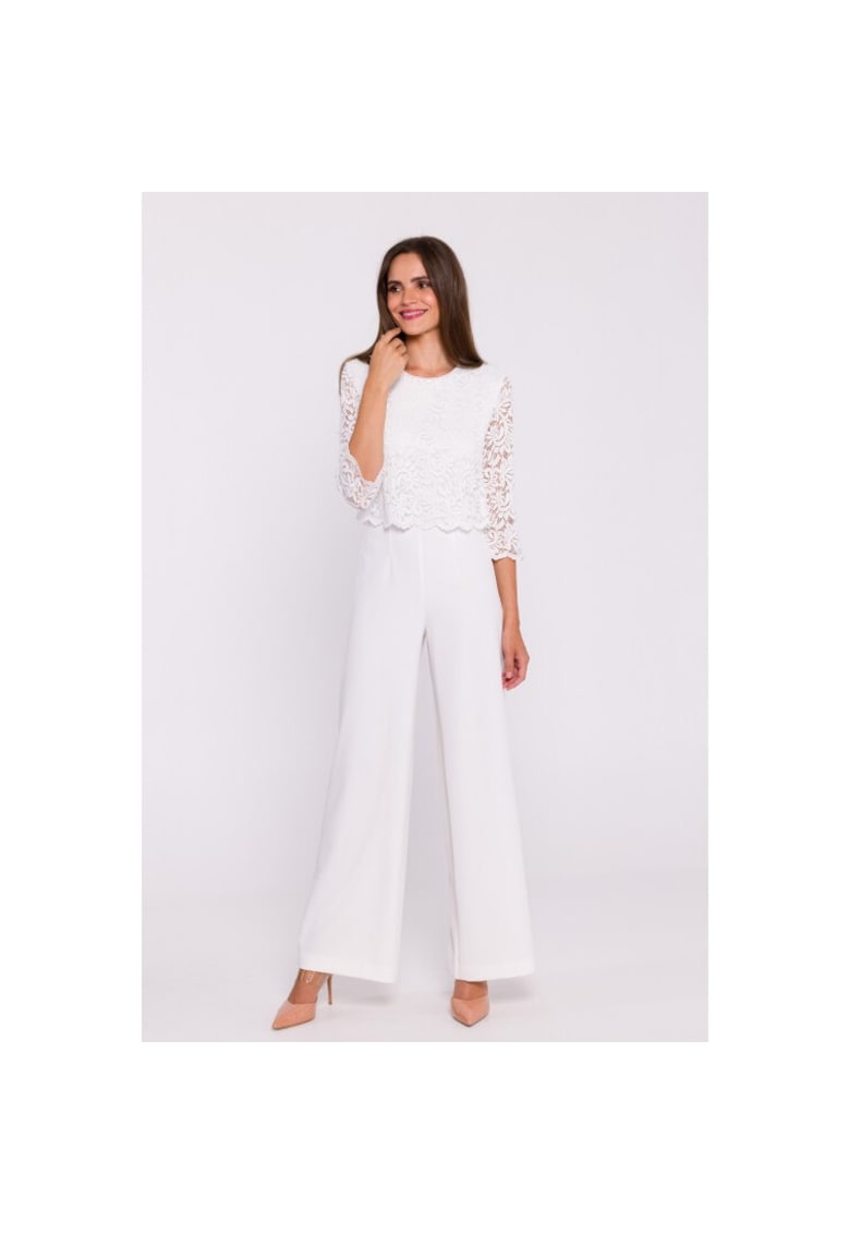 Гащеризон с широки панталони и дантелена горна част - - - Stylove