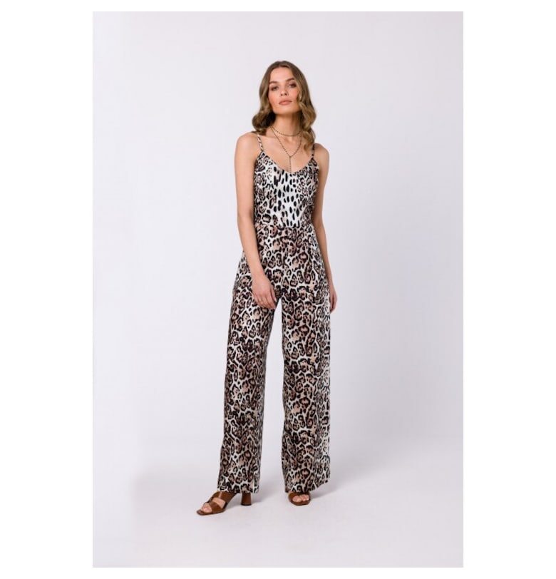 Гащеризон с широки панталони и щампа - Stylove