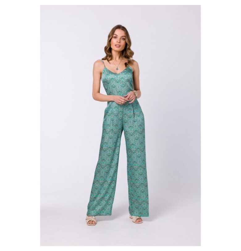 Гащеризон с широки панталони и щампа - Stylove