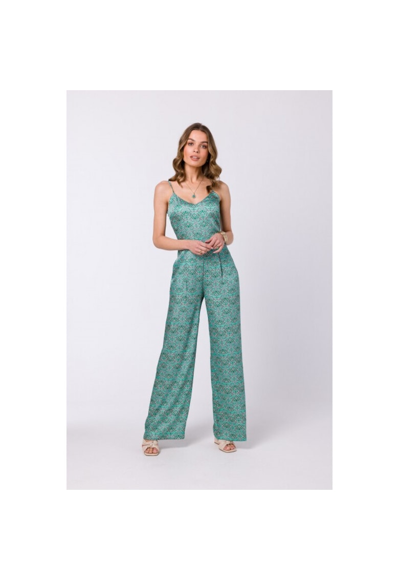 Гащеризон с широки панталони и щампа - Stylove