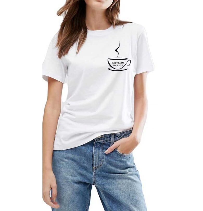 Дамска бяла тениска - Espresso Yourself II THEICONIC