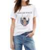 Дамска бяла тениска - Give me space THEICONIC