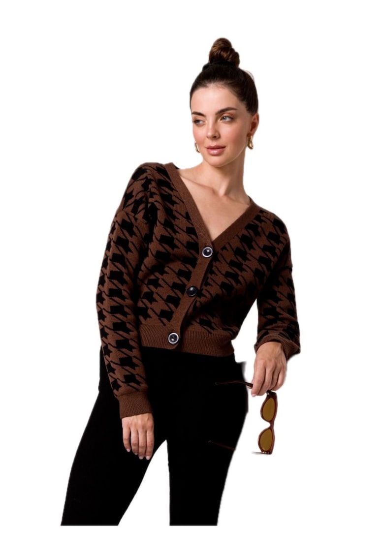 Дамска жилетка - Beauvau - кафява BeWear