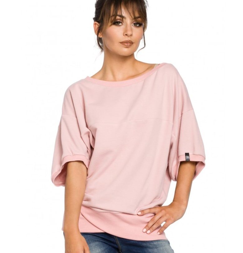 Дамска тениска - памук/полиестер - розова - OEM