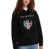 Дамска черна качулка - Give me space THEICONIC