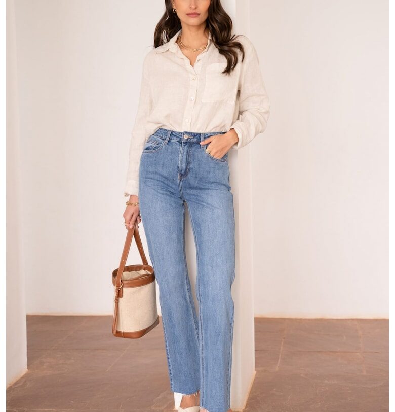 Дамски дънки Maddie Straight  светло сини JD404A-1 16708 Oraije