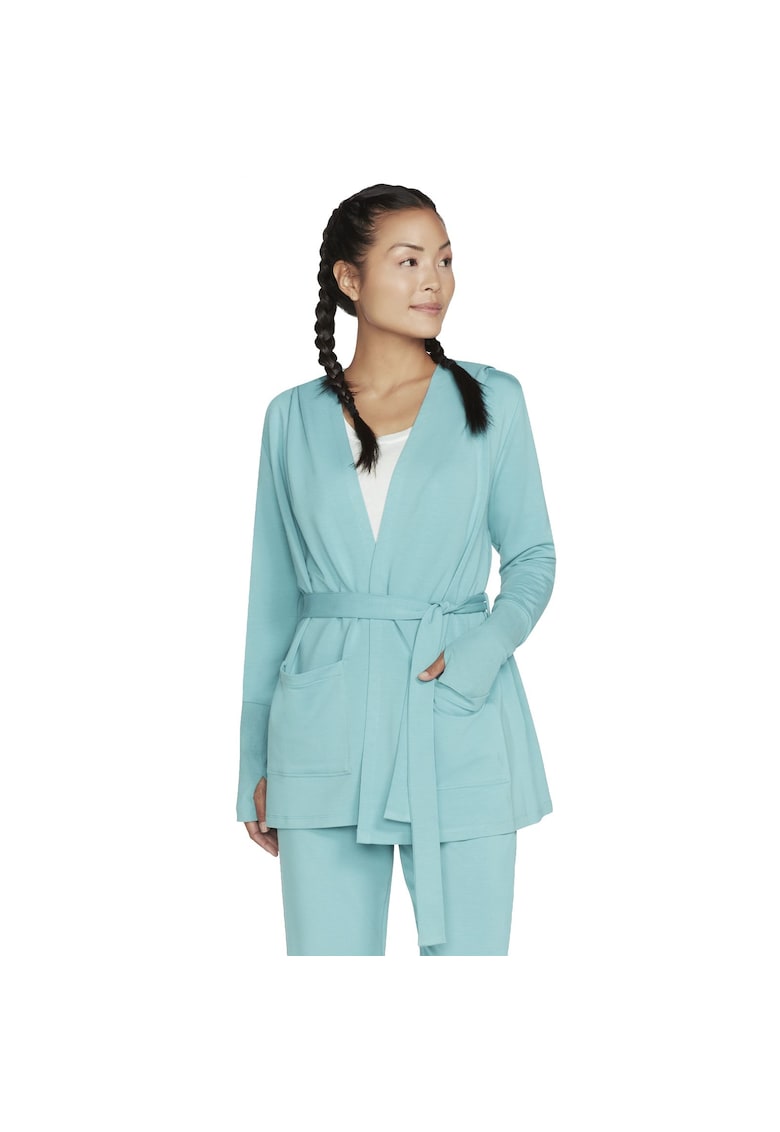 Дамски суичър с качулка EVERYDAY BELTED HOOD W3JA119TURQ Skechers