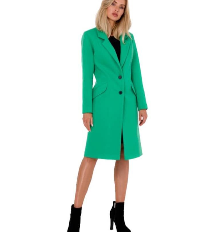 Дамско палто Crombie - Made of Emotion - Maduna - светлозелен MOE