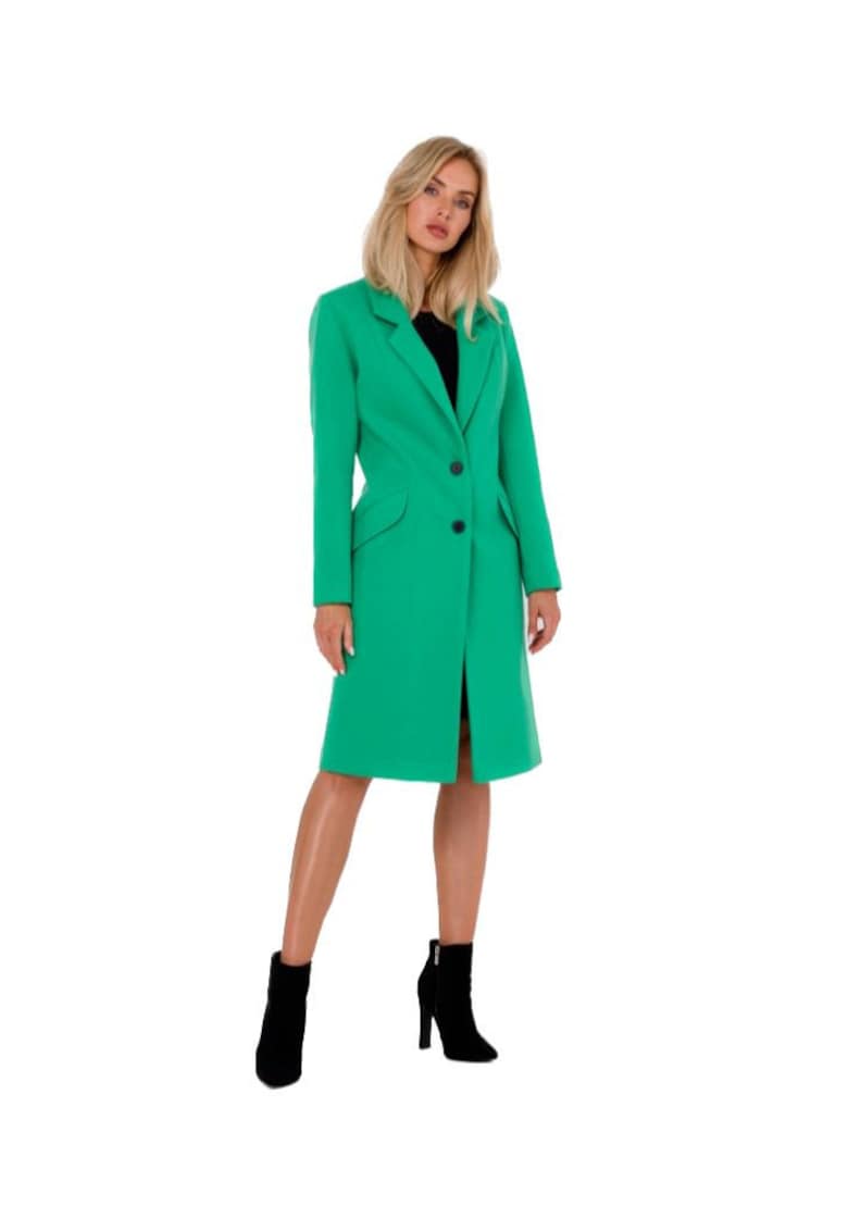 Дамско палто Crombie - Made of Emotion - Maduna - светлозелен MOE