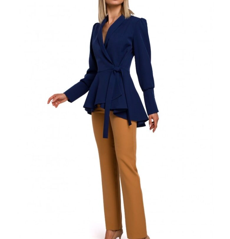 Дамско сако  Полиестер/Еластан - Морско синьо MOE