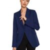 Дамско сако  Полиестер/Еластан - Тъмносин MOE