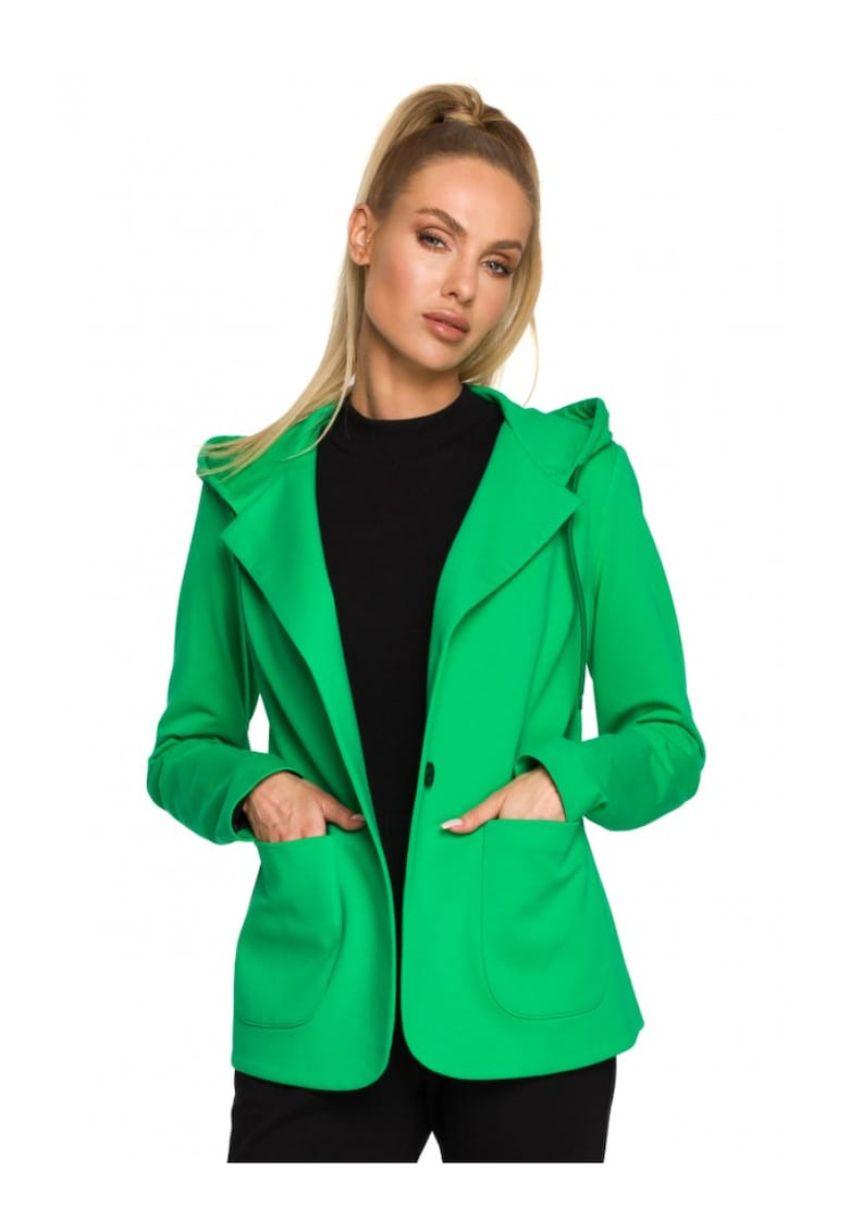 Дамско яке - Памук/Еластан - Зелено MOE