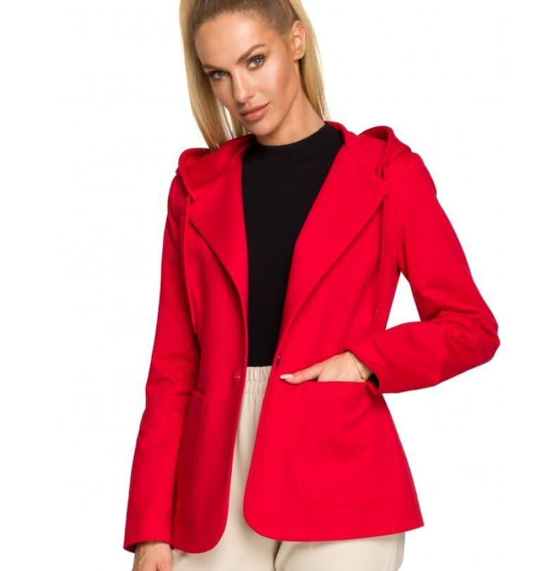 Дамско яке -  Памук/Еластан - Червено MOE