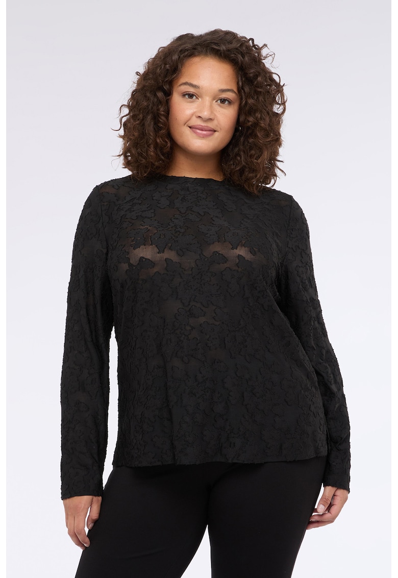 Дантелена блуза с овално деколте Fiorella Rubino