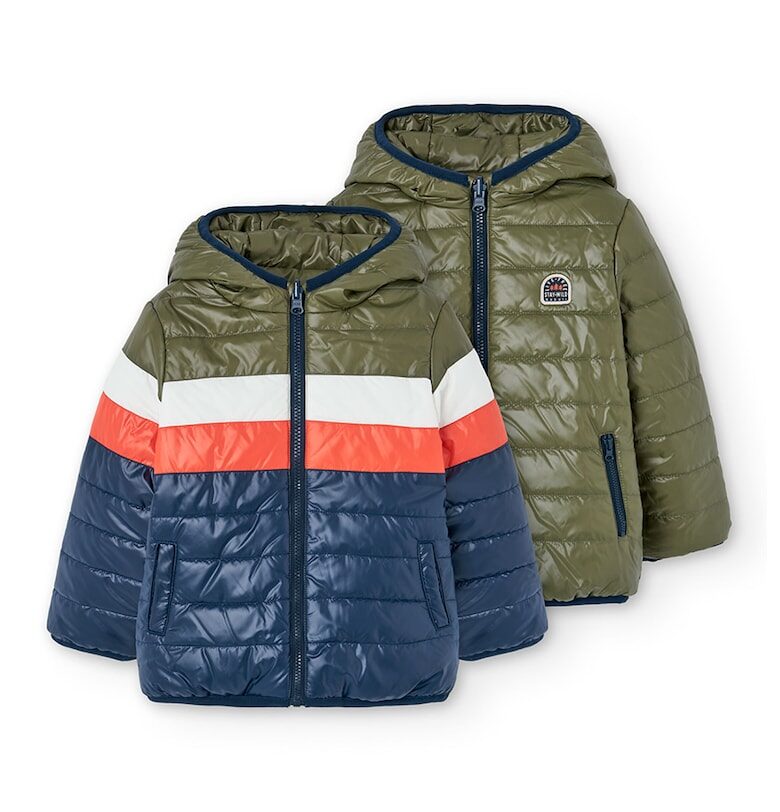 Двулицево зимно яке с капитониран дизайн boboli