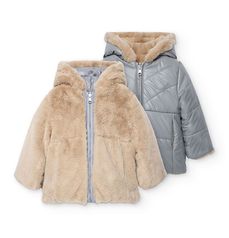 Двулицево зимно яке с качулка boboli