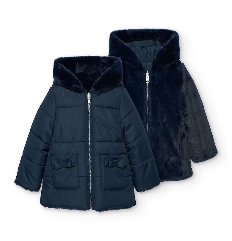 Двулицево зимно яке с качулка boboli