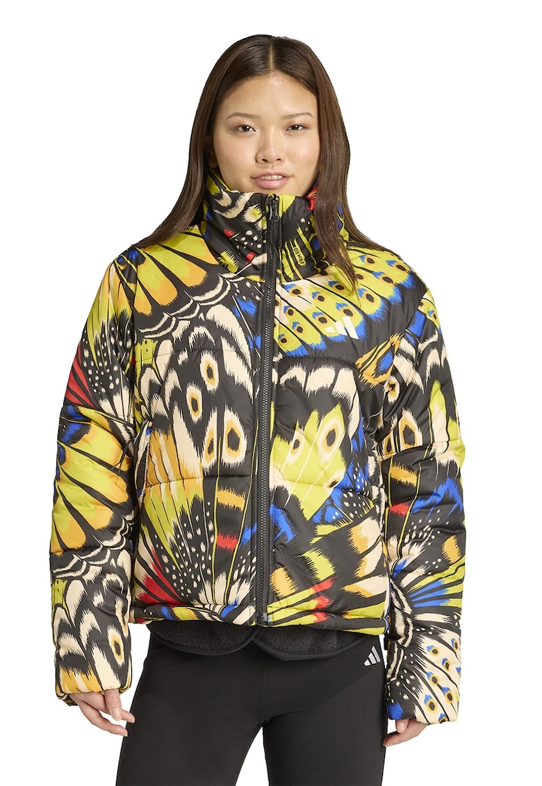 Десенирано зимно яке с връзки на подгъва adidas Sportswear