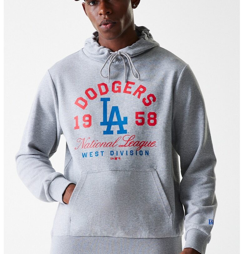 Десенирано памучно худи с регулираща се качулка New Era