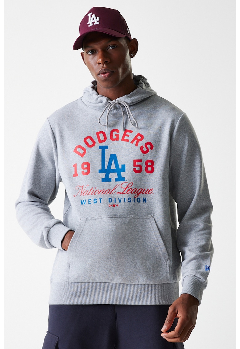 Десенирано памучно худи с регулираща се качулка New Era