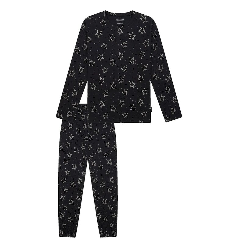 Дълга пижама с принт Schiesser