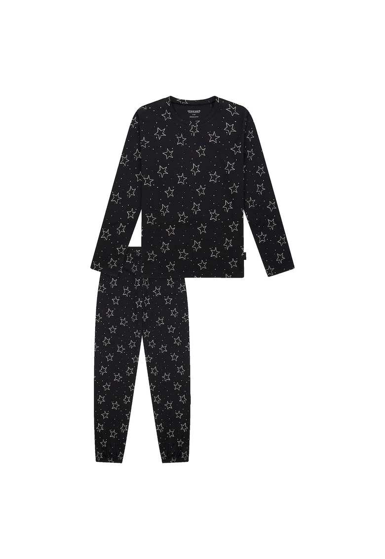 Дълга пижама с принт Schiesser