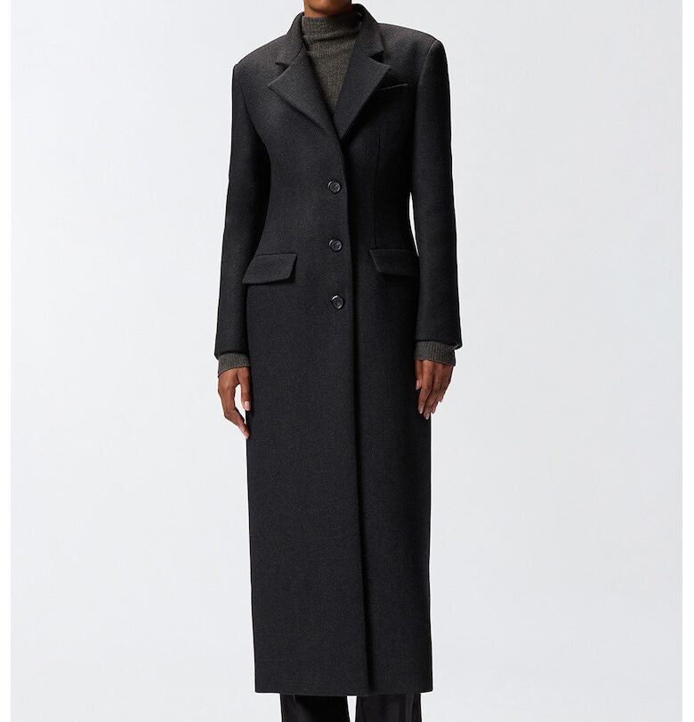 Дълго палто с вълна и копчета Pinko