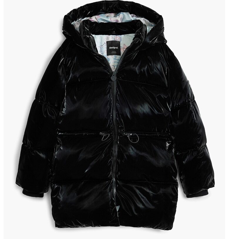 Дълго подплатено яке с качулка DESIGUAL