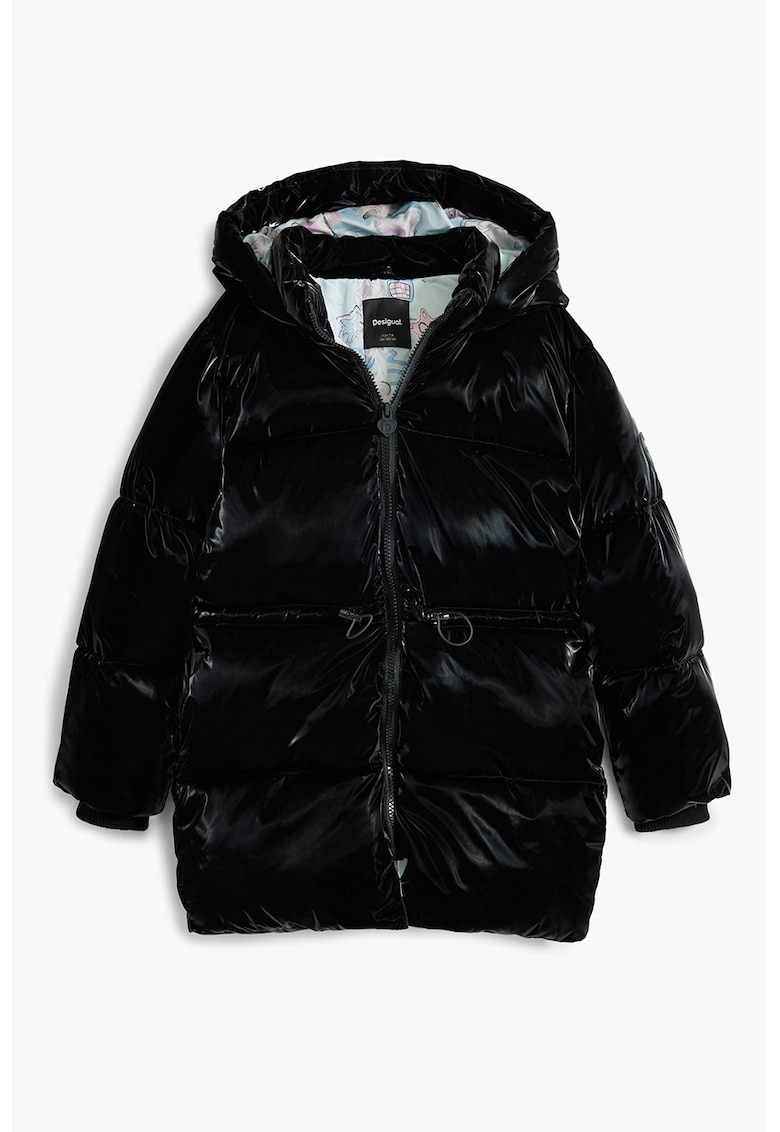 Дълго подплатено яке с качулка DESIGUAL