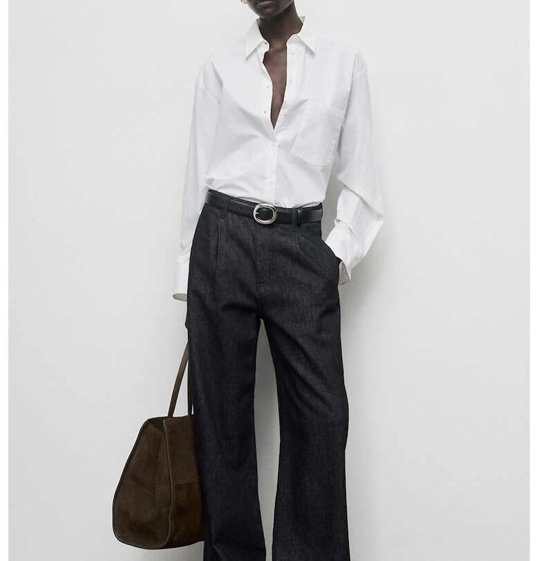 Дънки с широк крачол Mango