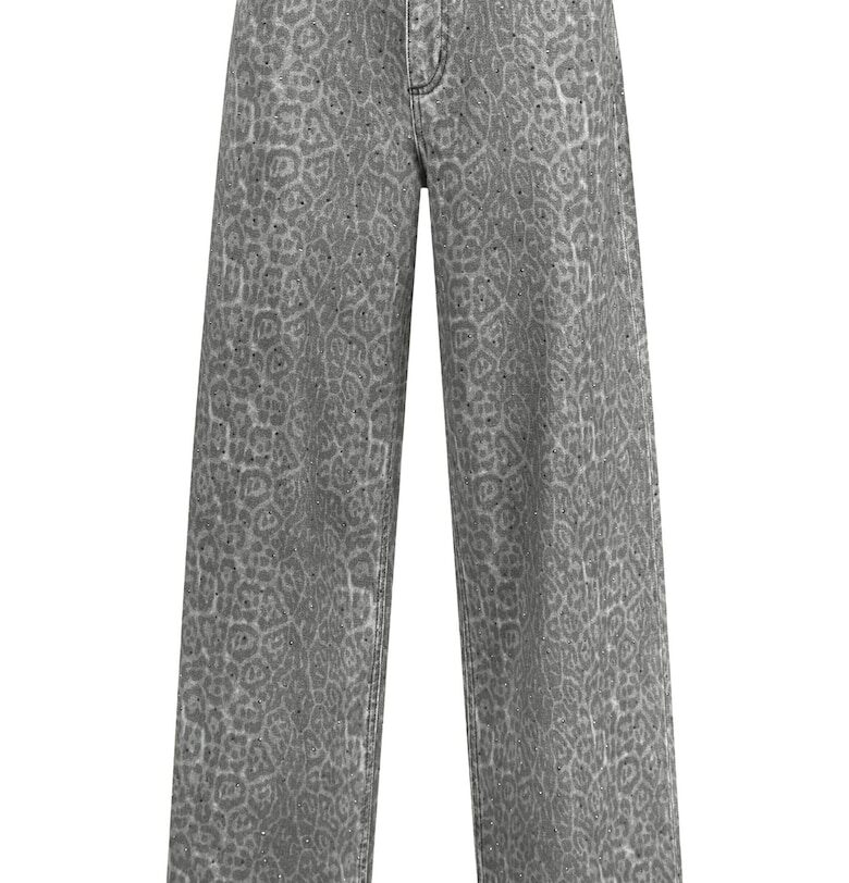 Дънки с широк крачол и принт Liu Jo