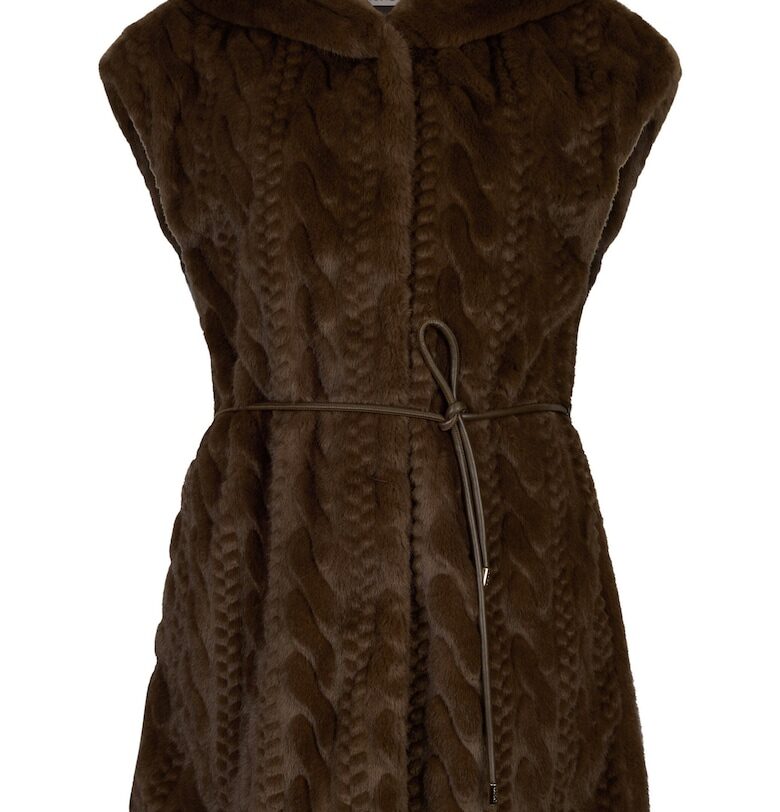 Елек от еко кожа с качулка Liu Jo