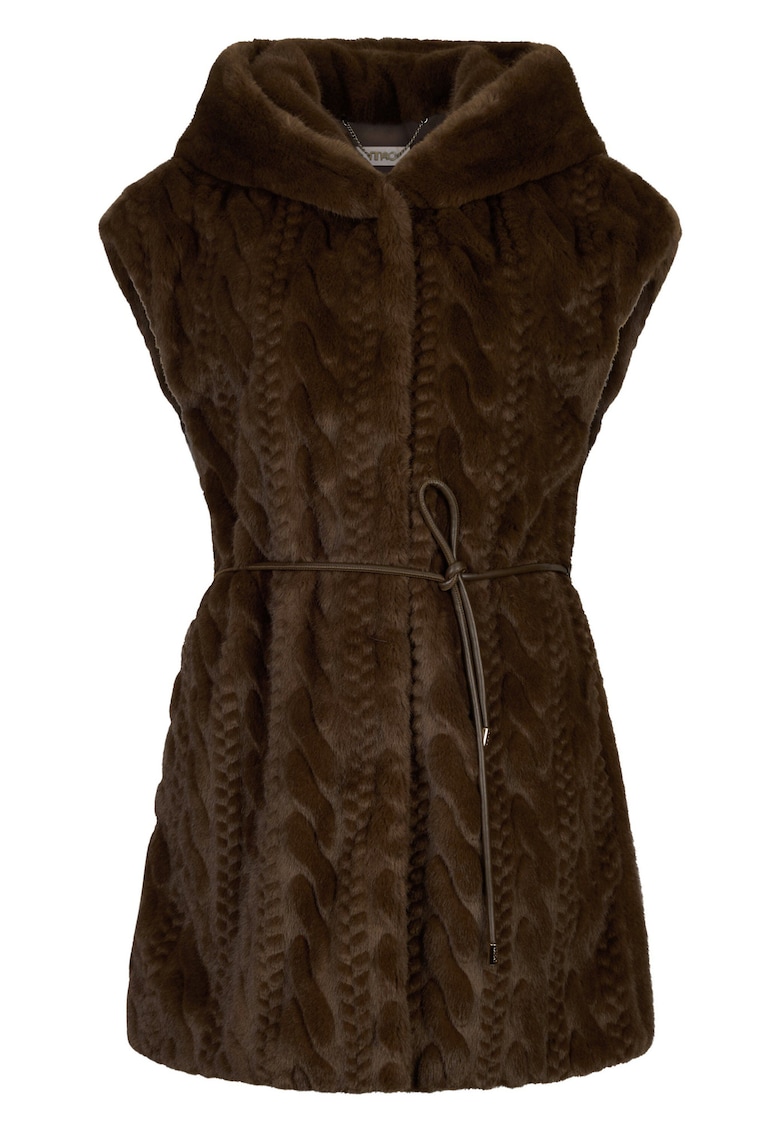 Елек от еко кожа с качулка Liu Jo