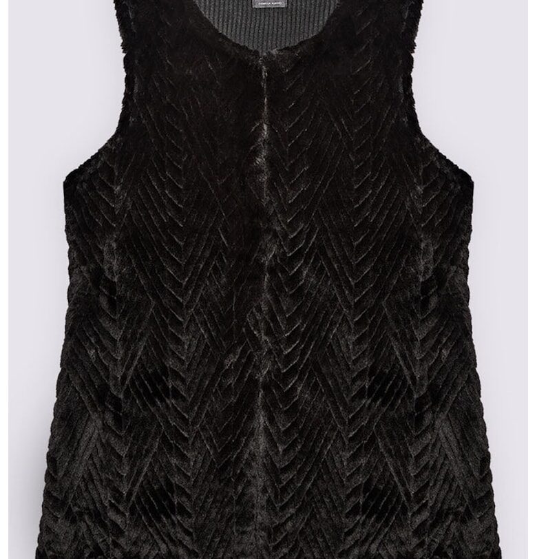 Елек от еко пух с овално деколте Fiorella Rubino