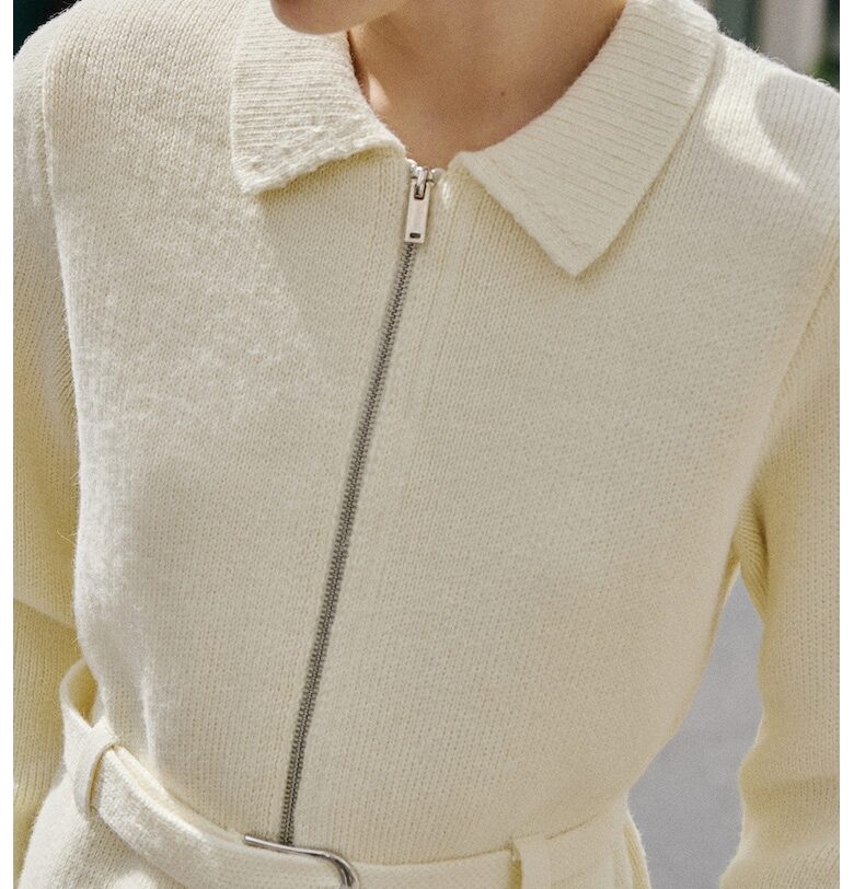 Жилетка с вълна с цип Mango