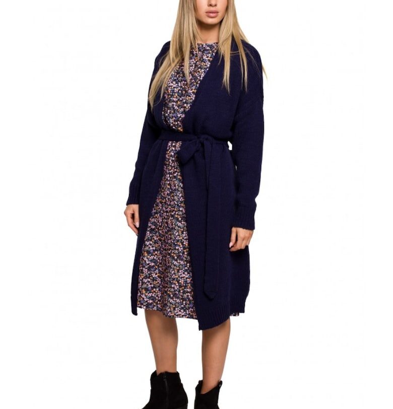 Жилетка с  джобове - акрил - полиамид - тъмносиньо - универсален размер MOE