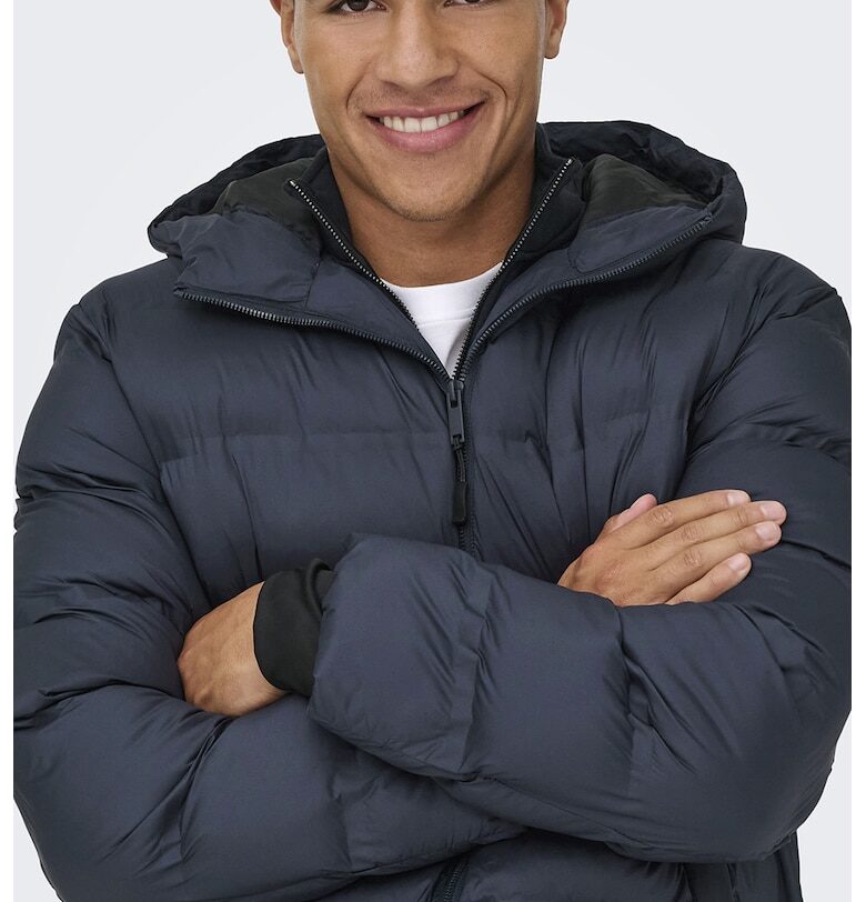 Зимно капитонирано яке с качулка Only  Sons