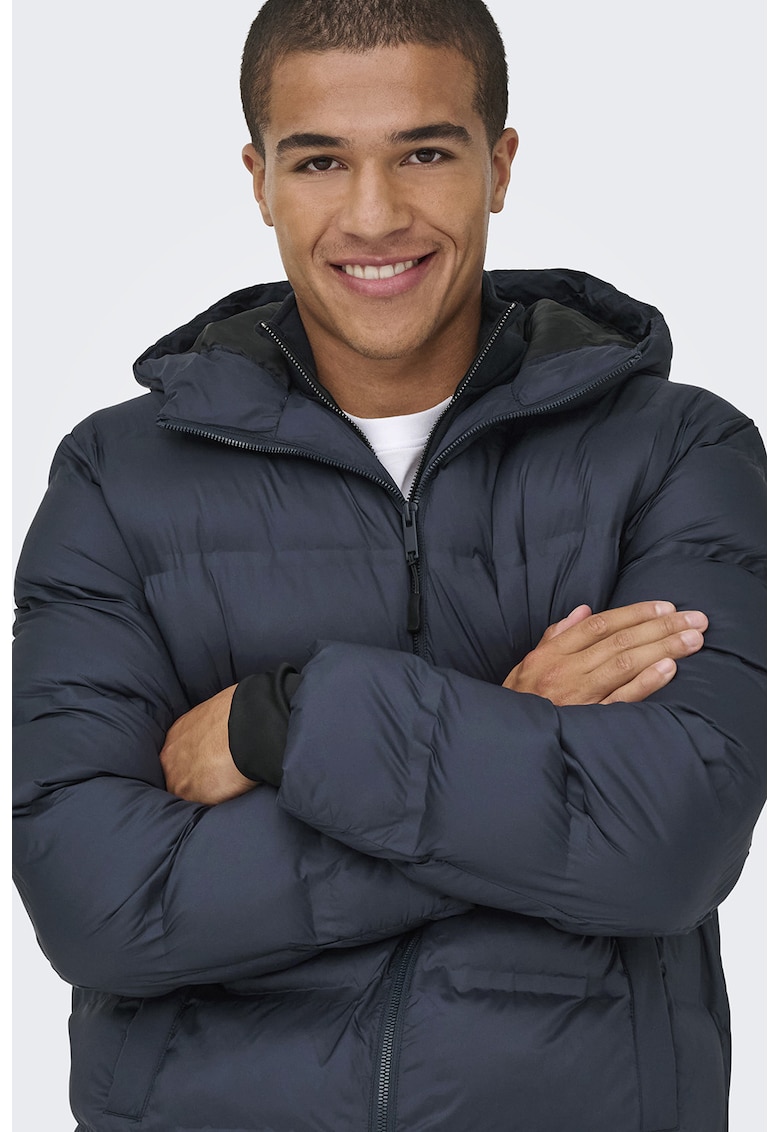 Зимно капитонирано яке с качулка Only Sons