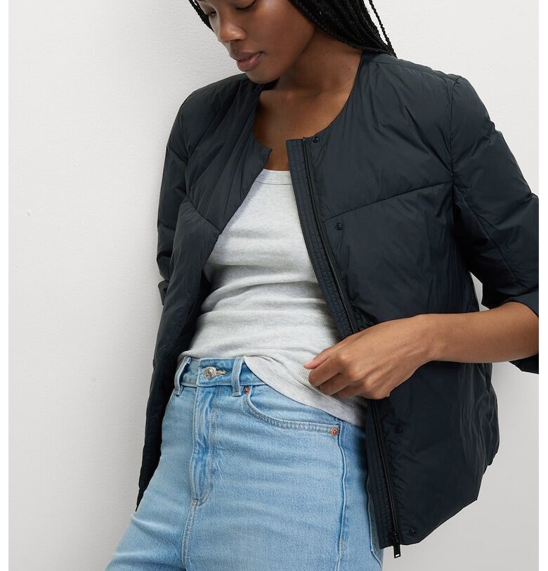 Зимно пухено яке с джобове с цип Marks  Spencer