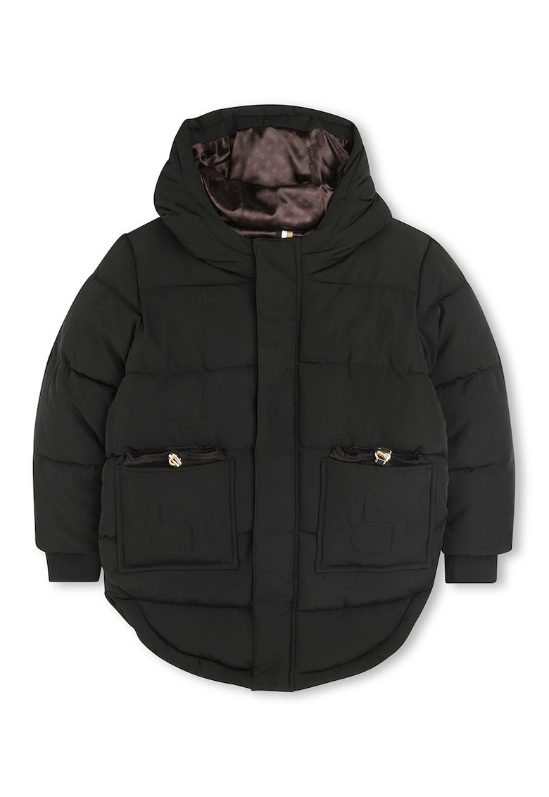 Зимно яке с качулка BOSS Kidswear