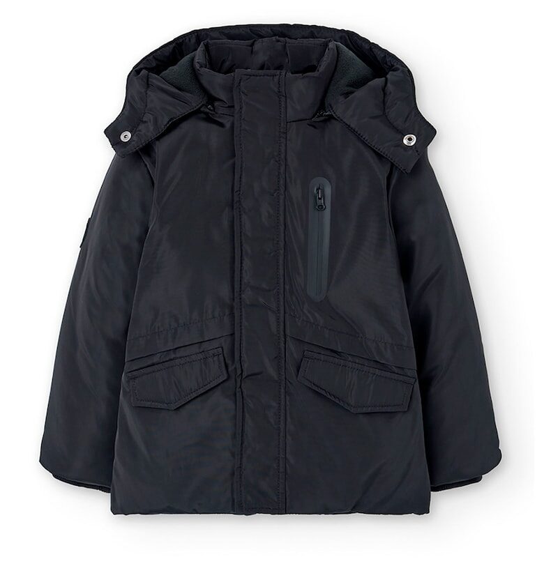 Зимно яке с качулка и джобове boboli