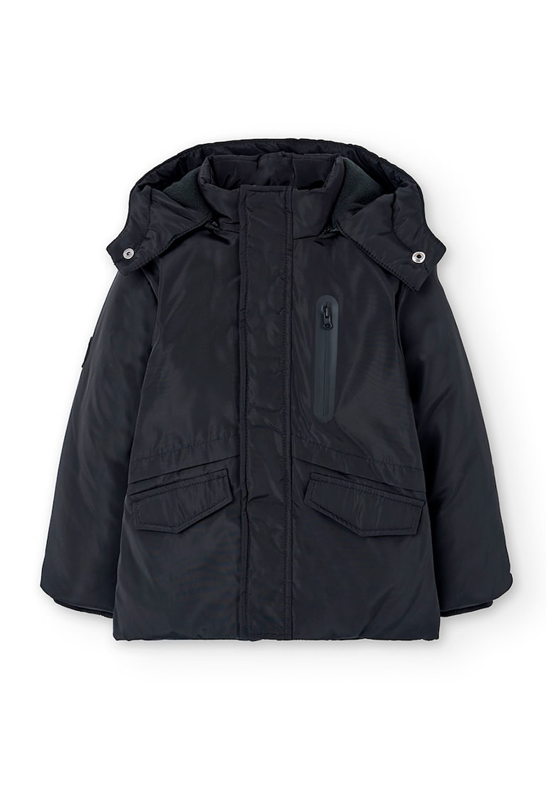 Зимно яке с качулка и джобове boboli