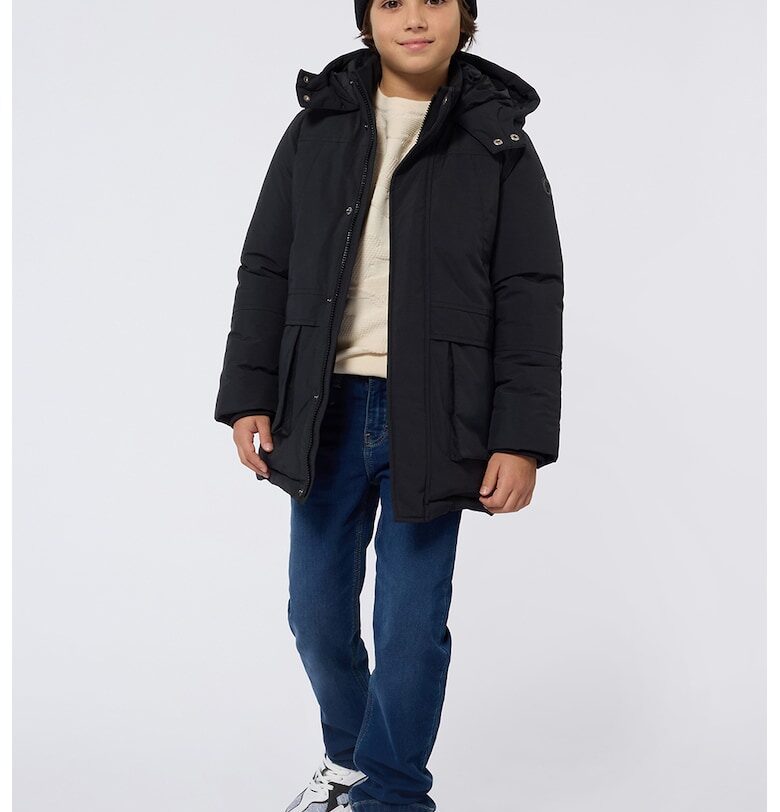 Зимно яке с качулка и цип BOSS Kidswear