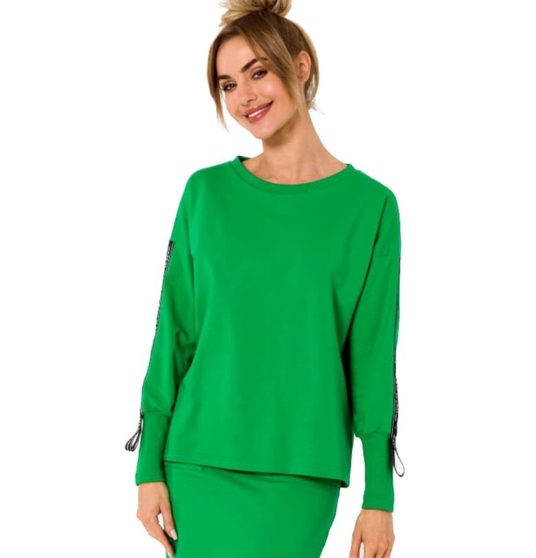 Изработена от Emotion Tsewang M727 зелена дамска качулка MOE